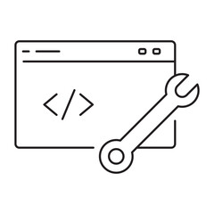 software icon, simple design, vector illustration