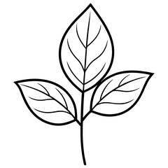 Tiny Seedling Outline Vector