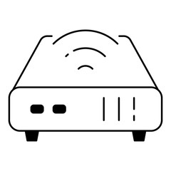 router icon, simple design, vector illustration