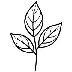 Tiny Seedling Outline Vector