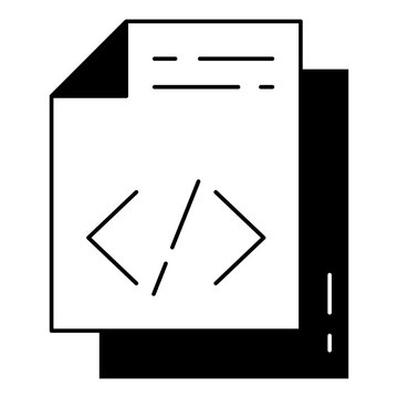 code icon, simple design, vector illustration