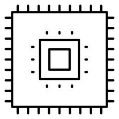 Chip icon, simple design, vector illustration