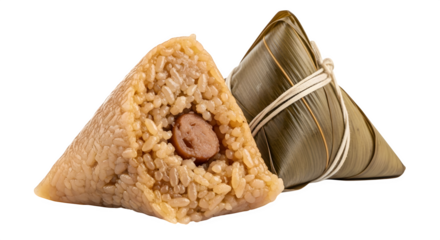 Zongzi Rice Dumplings isolated on transparent background