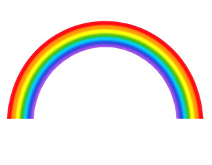 rainbow with transparent effect Png. Rainbow icon. Shape arch on transparent BG