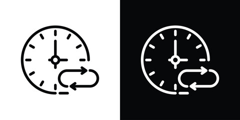 Change or update the date icon in black. flat graphic vector icon © Vince