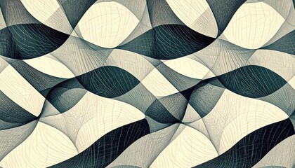 Abstract Pattern Design With Wave Lines