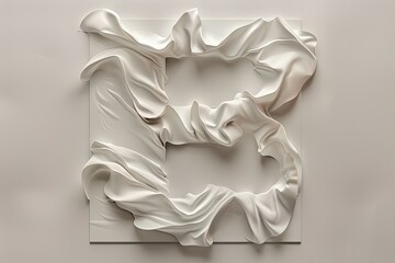 High Definition Image of a White Piece of Art with the Word E on it