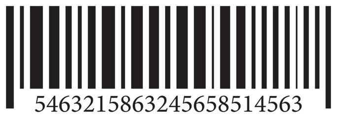 Stylized QR Code Illustration White Lines on Black Background, Modern Design Element