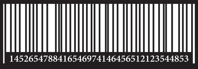 Barcode vector icon. Bar code black icon. Realistic barcode
