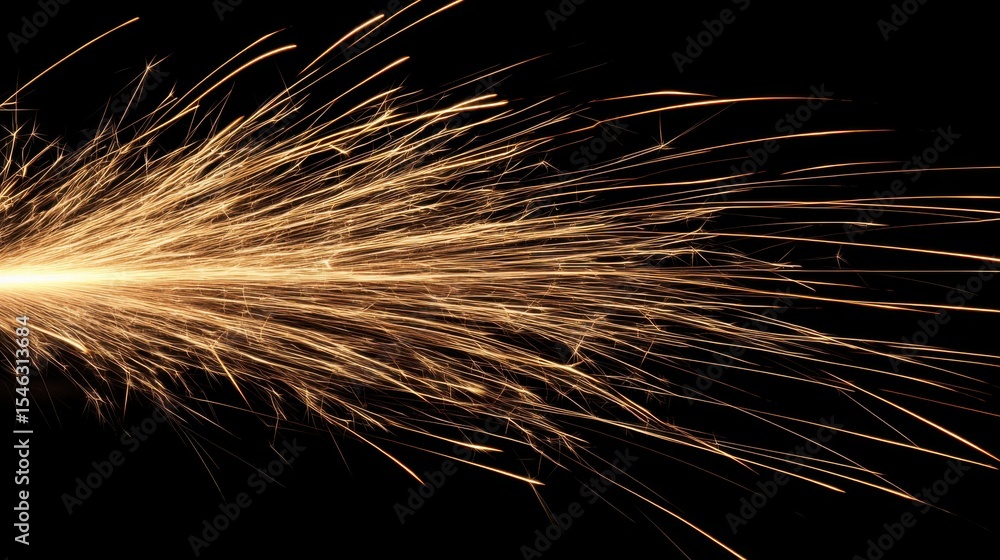 Poster dynamic spark trail against black background captivating visual effects