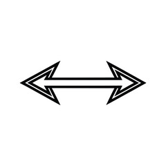 Horizontal Arrow Icon Indicating Opposite or Two-Way Direction