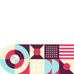 Obraz premium Bauhaus Shape Geometric Border