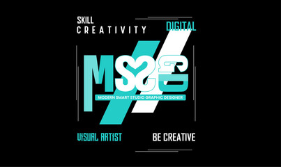 Modern Smart Studio Graphic Design Poster – Creative Typography Layout for Digital Artists