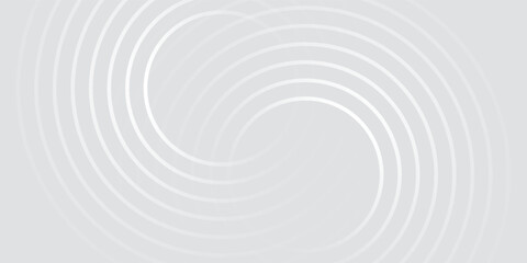 Obraz premium Abstract white glowing geometric lines on gray background. Modern shiny blue circle lines pattern. Futuristic technology concept. Suit for cover, poster,