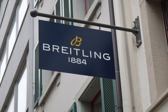 Breitling Boutique Swiss luxury watch shop in Luzern Lucerne, Switzerland. May 8. 2025