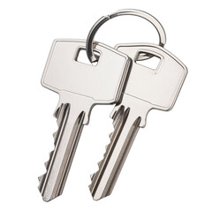 Two house keys, cut out