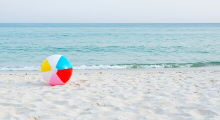 Obraz premium Beach Ball Bliss: Summer Fun by the Sea