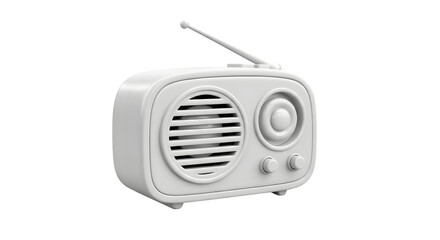 Fototapeta premium Vintage radio 3d rendered isolated on transparent background