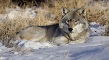 Obraz premium arctic wolf canis lupus