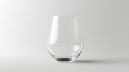 empty glass on white background