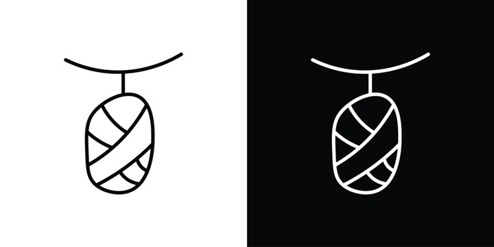 Cocoon icon in black. flat graphic vector icon