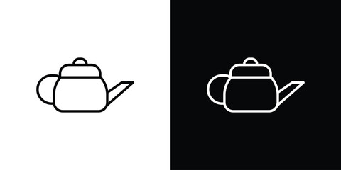 Coffee pot icon in black. flat graphic vector icon