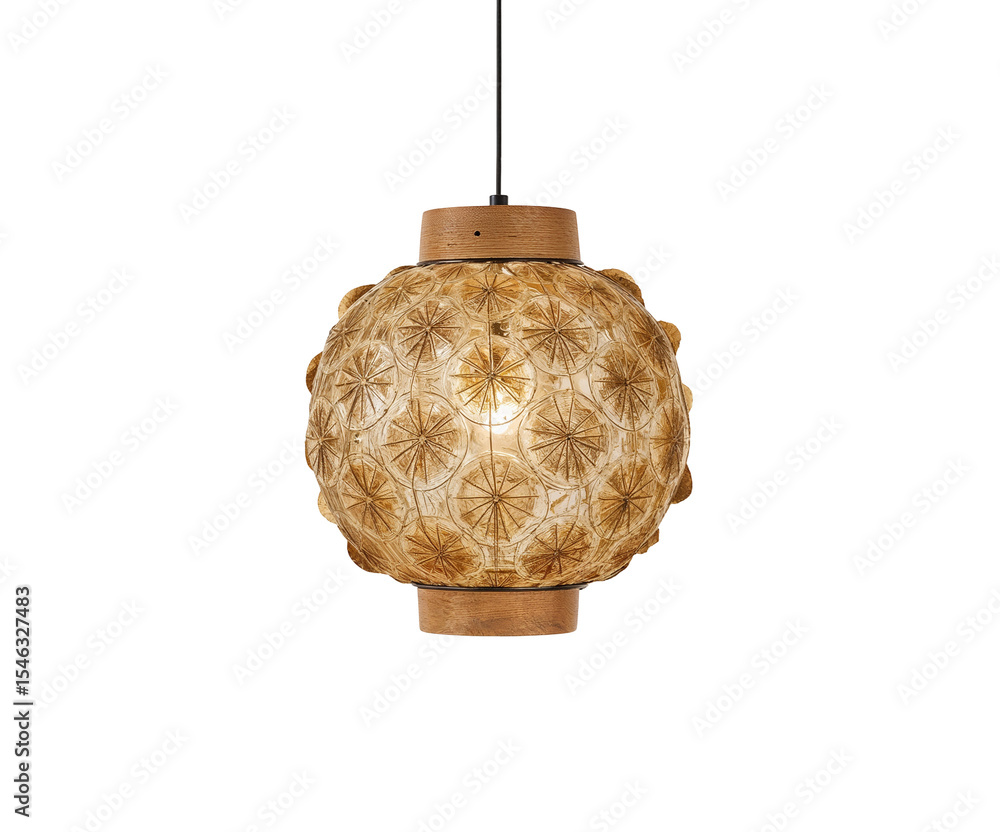 Poster elegant lantern featuring translucent leaf design isolated, offering a unique and enchanting source 