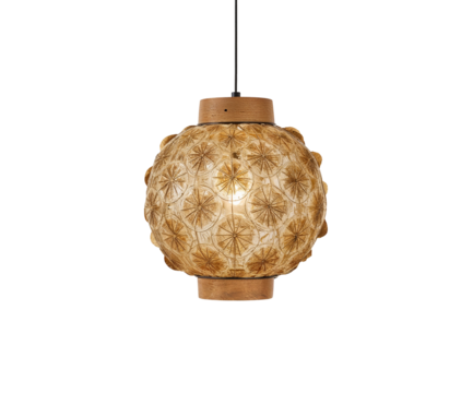 Elegant lantern featuring translucent leaf design isolated, offering a unique and enchanting source of illumination