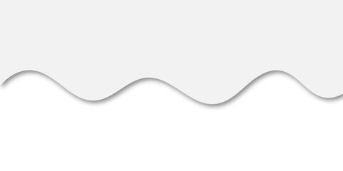 White abstract wave background with layered paper cut effect. Smooth curved design ideal for web headers, presentations, banners, and modern minimalist projects. Clean and elegant composition.