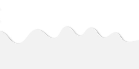 White abstract wave background with layered paper cut effect. Smooth curved design ideal for web headers, presentations, banners, and modern minimalist projects. Clean and elegant composition.