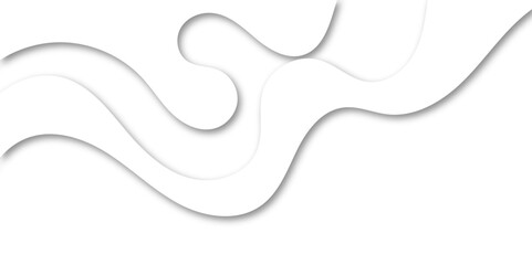 White abstract wave background with layered paper cut effect. Smooth curved design ideal for web headers, presentations, banners, and modern minimalist projects. Clean and elegant composition.