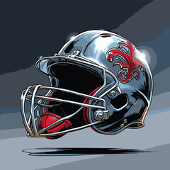 realistic and natural vector baseball helmet image