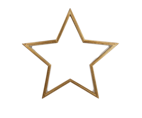 Elegant star shaped lantern with golden edges offering a warm and festive glow adding a touch of sophistication and charm