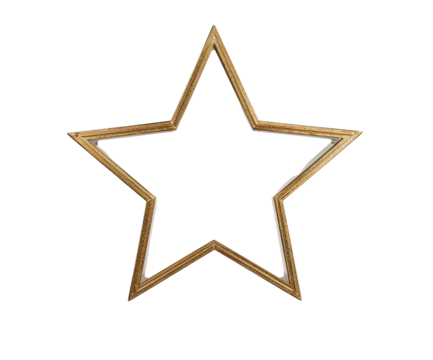Elegant star shaped lantern with golden edges offering a warm and festive glow adding a touch of sophistication and charm