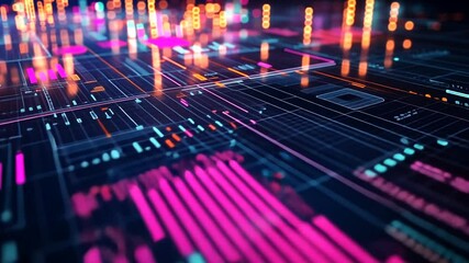 Abstract display of digital data - Powered by Adobe