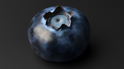 A Stunning Close-Up of Fresh Blueberries with a Natural Bloom on a Dark Background for Stock Images