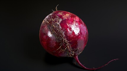 Vibrant Beetroot on Wooden Table, Showcasing Deep Magenta Color and Natural Textures, Healthy Eating