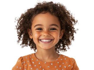 Portrait of happy little kid laughing,PNG,clipart,transparent background,copy space,web banner.