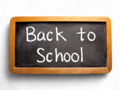 Back to school chalkboard sign education learning classroom, Isolated On White, Png Transparent