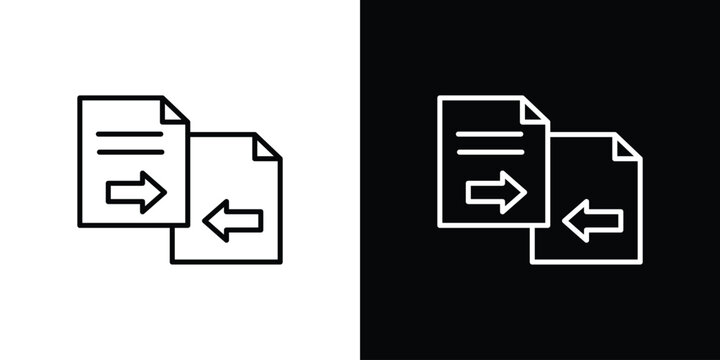 Compare icon in black. flat graphic vector icon