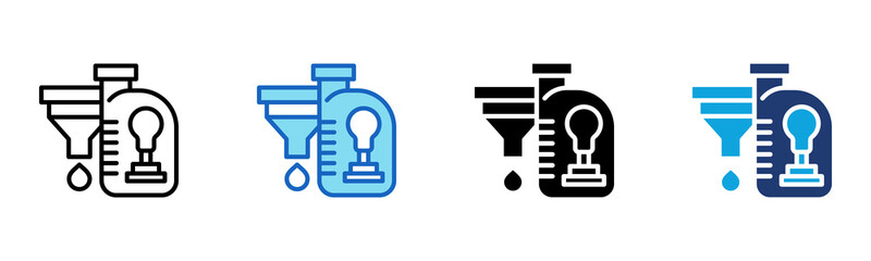 Transmission Fluid icon Multi Style Vector Illustration 