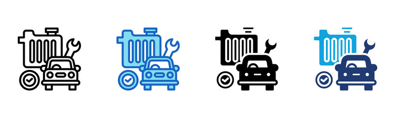 Radiator Check icon Multi Style Vector Illustration 
