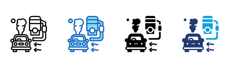 Fototapeta premium Egr Valve icon Multi Style Vector Illustration 