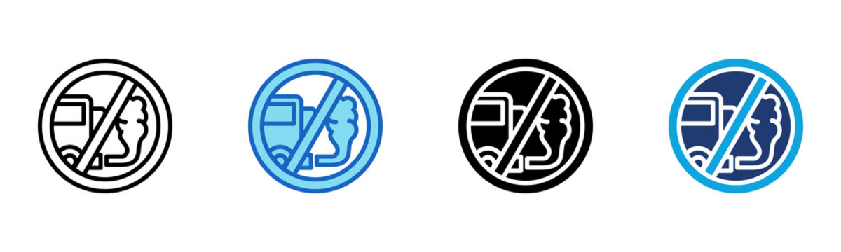 No Idling icon Multi Style Vector Illustration 