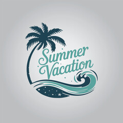 Summer Vacation t-shirt Vector Design Template