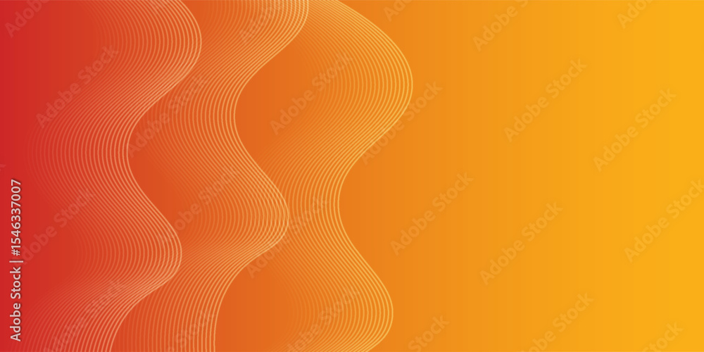 Poster vector orange line background curve element with white space for text and message design, overlappin
