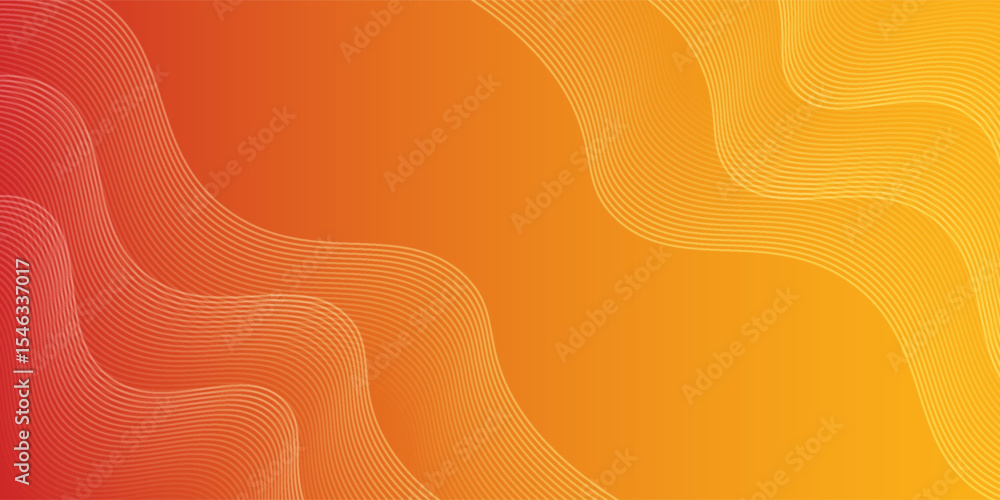 Poster vector orange line background curve element with white space for text and message design, overlappin