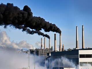Environmental Concerns Smoke Billowing from Factories and the Impact of Pollution on Climate Change