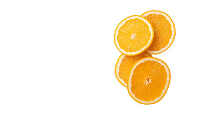 Fresh orange slices arranged elegantly, ideal for healthy recipes and vibrant presentations.