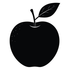 apple on black background